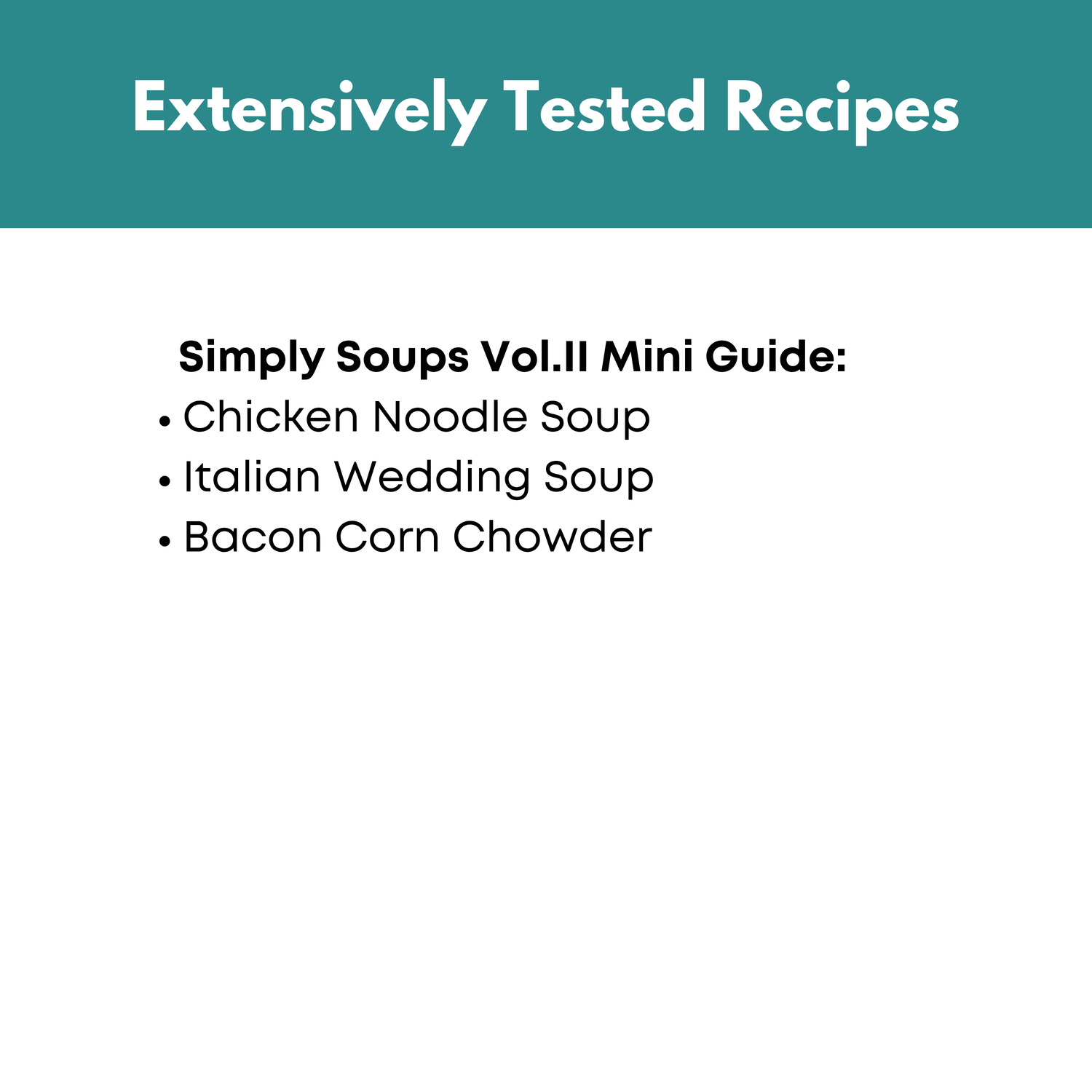 Simply Soups Vol. II Mini Freezer Meal Guide