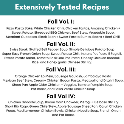 Fall Time Freezer Meal Guide Bundle