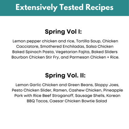 Spring Freezer Meal Guide Volume I &amp; II Bundle