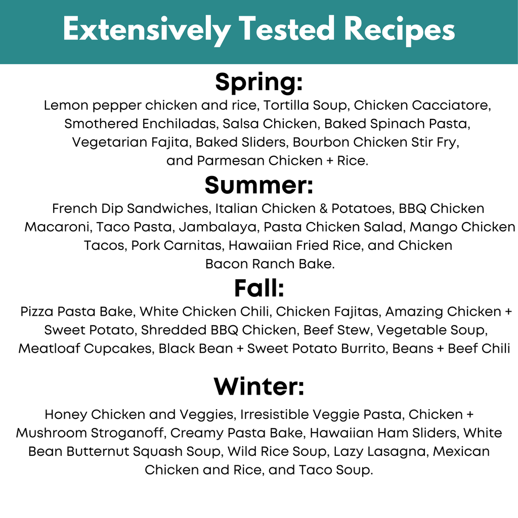 4 Seasons Freezer Meal Guide Bundle