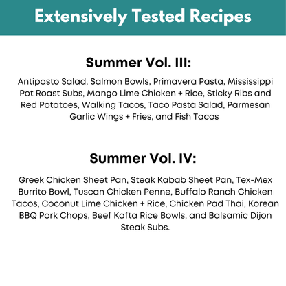 Summer Vol. III &amp; IV Freezer Meal Guide Bundle