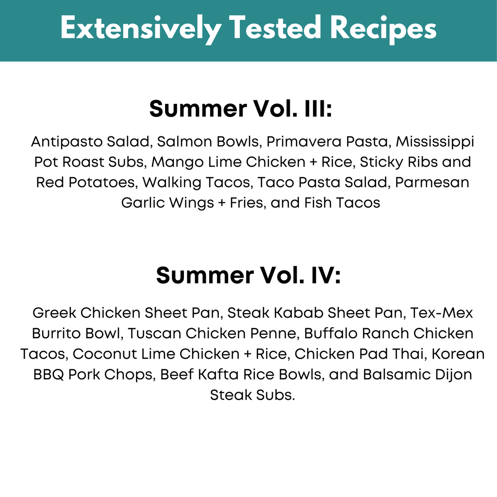 Summer Vol. III & IV Freezer Meal Guide Bundle