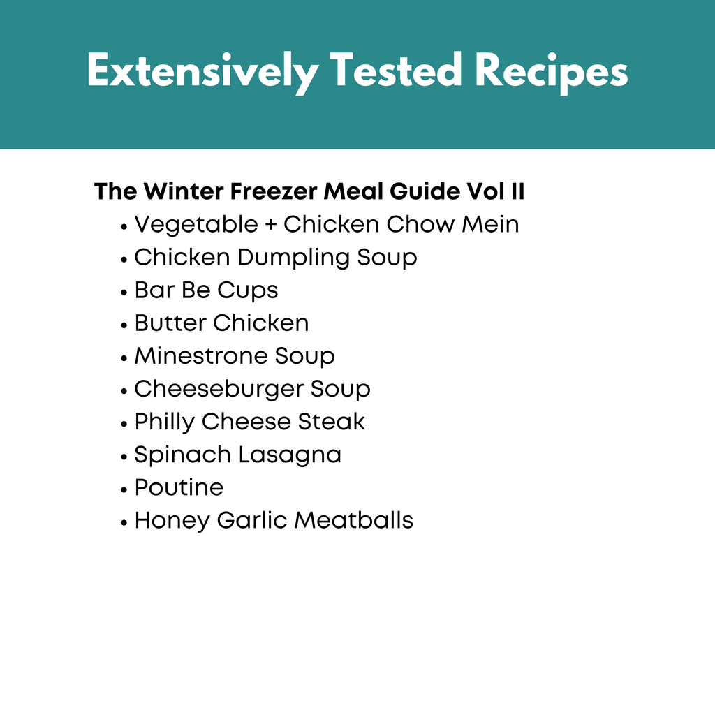 The Winter Freezer Meal Guide Volume I & II Bundle