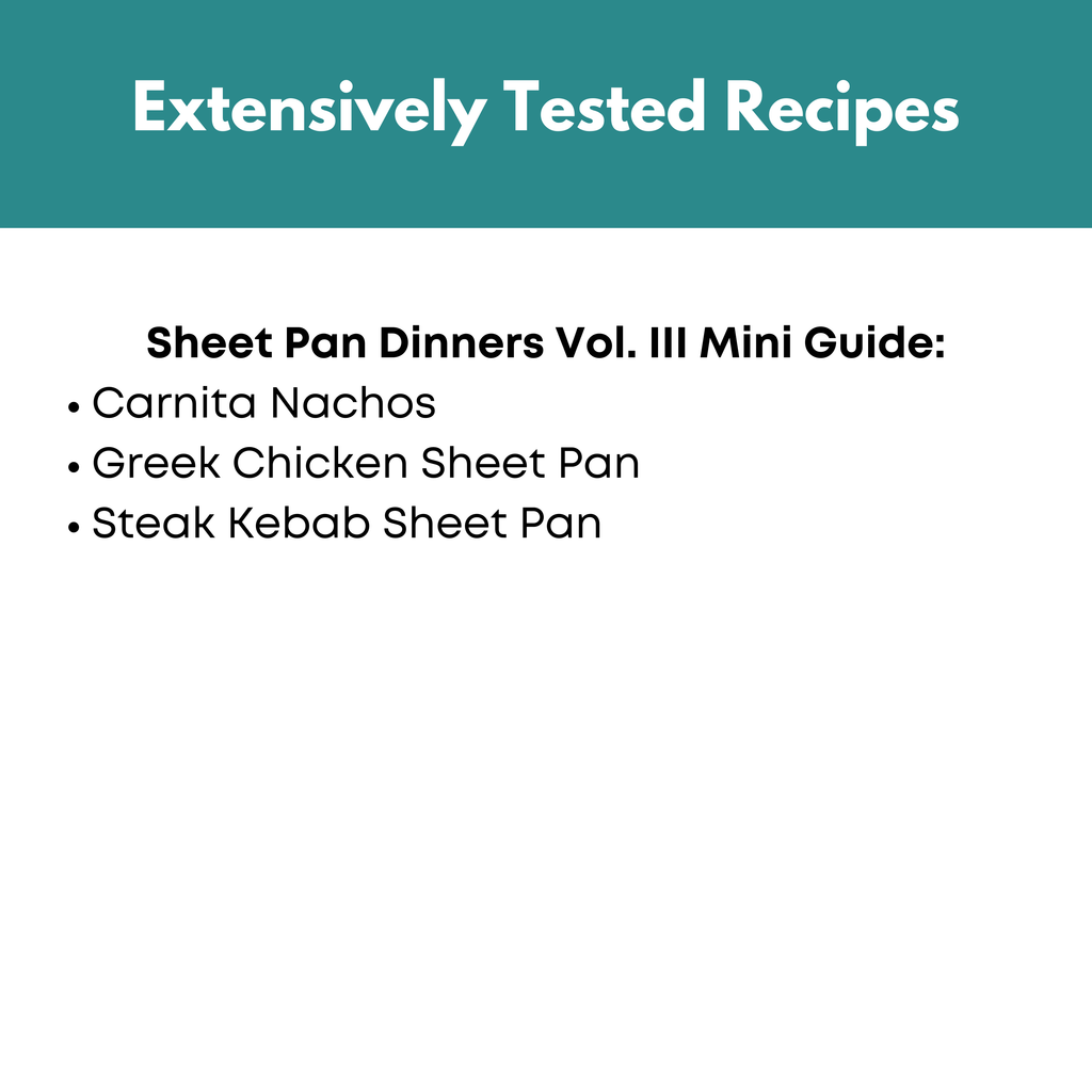 Sheet Pan Dinners Vol. III One Hour Prep Guide