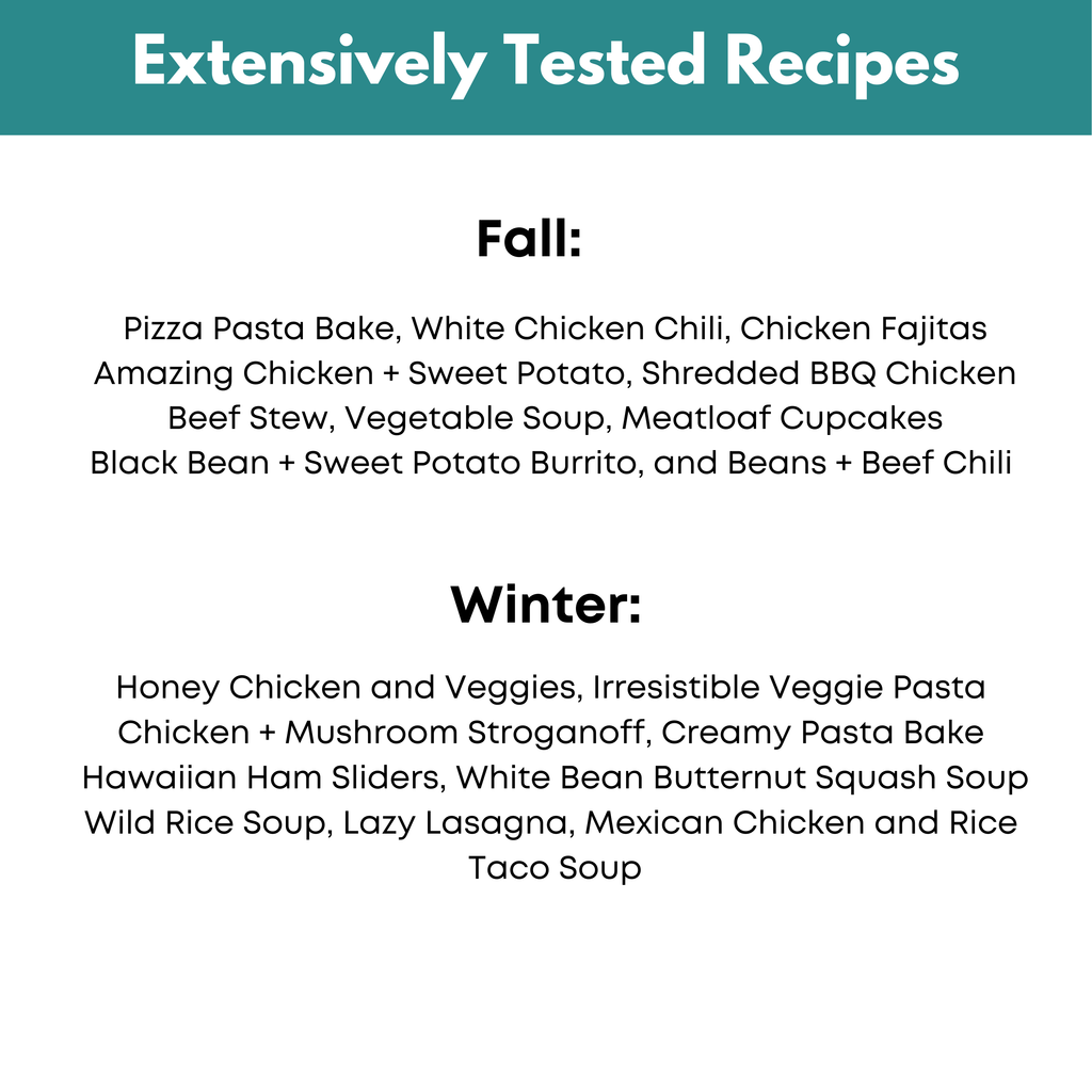 Winter and Fall Freezer Meal Guide Bundle