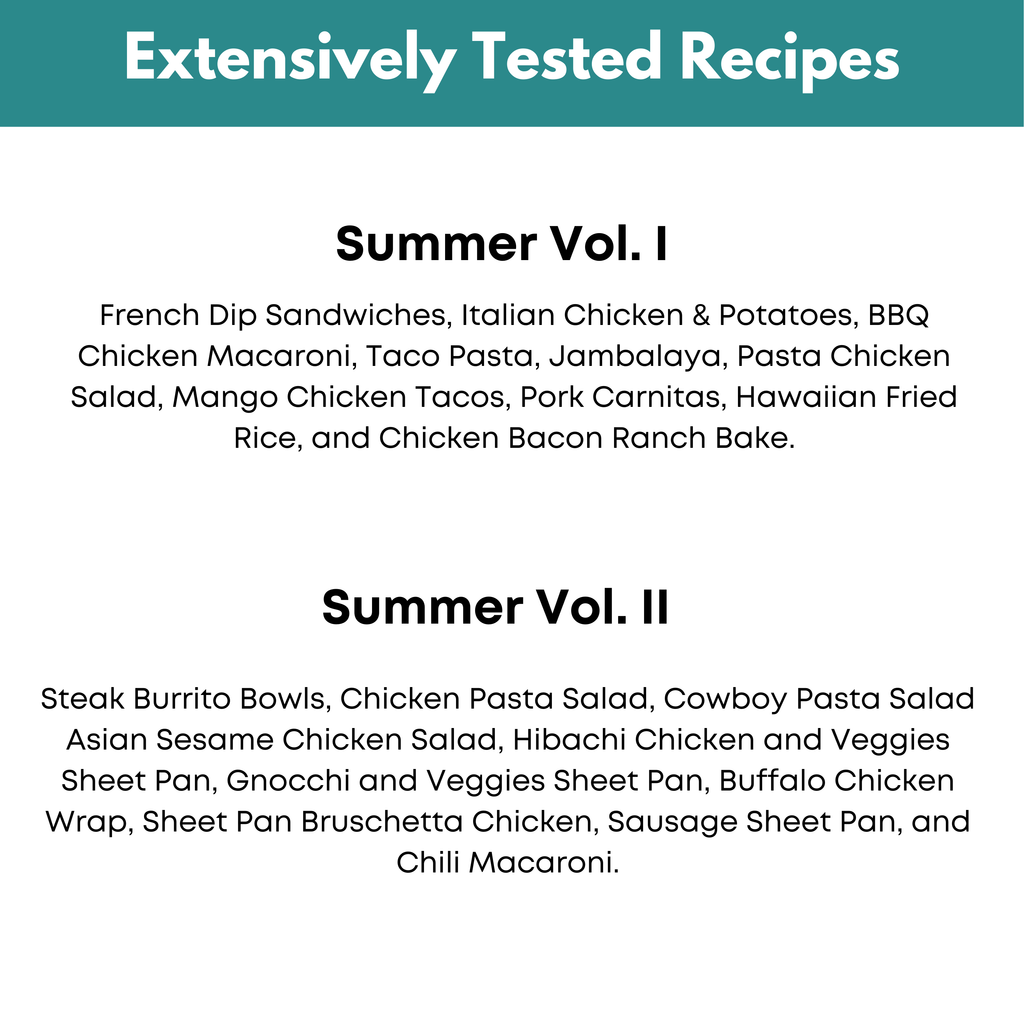 Summer Freezer Meal Guide Vol. I & II Bundle