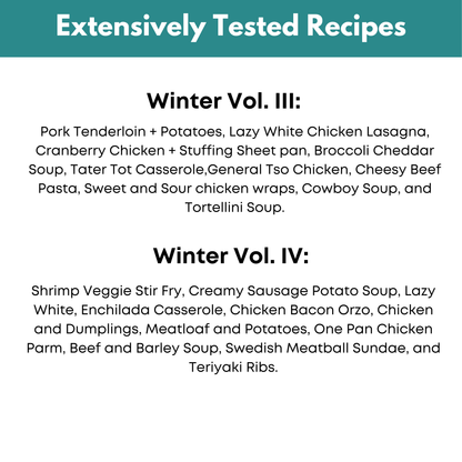 Winter Vol. III &amp; IV Freezer Meal Guide Bundle