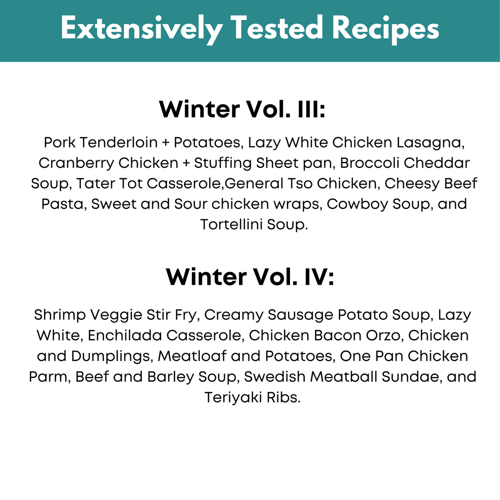 Winter Vol. III & IV Freezer Meal Guide Bundle