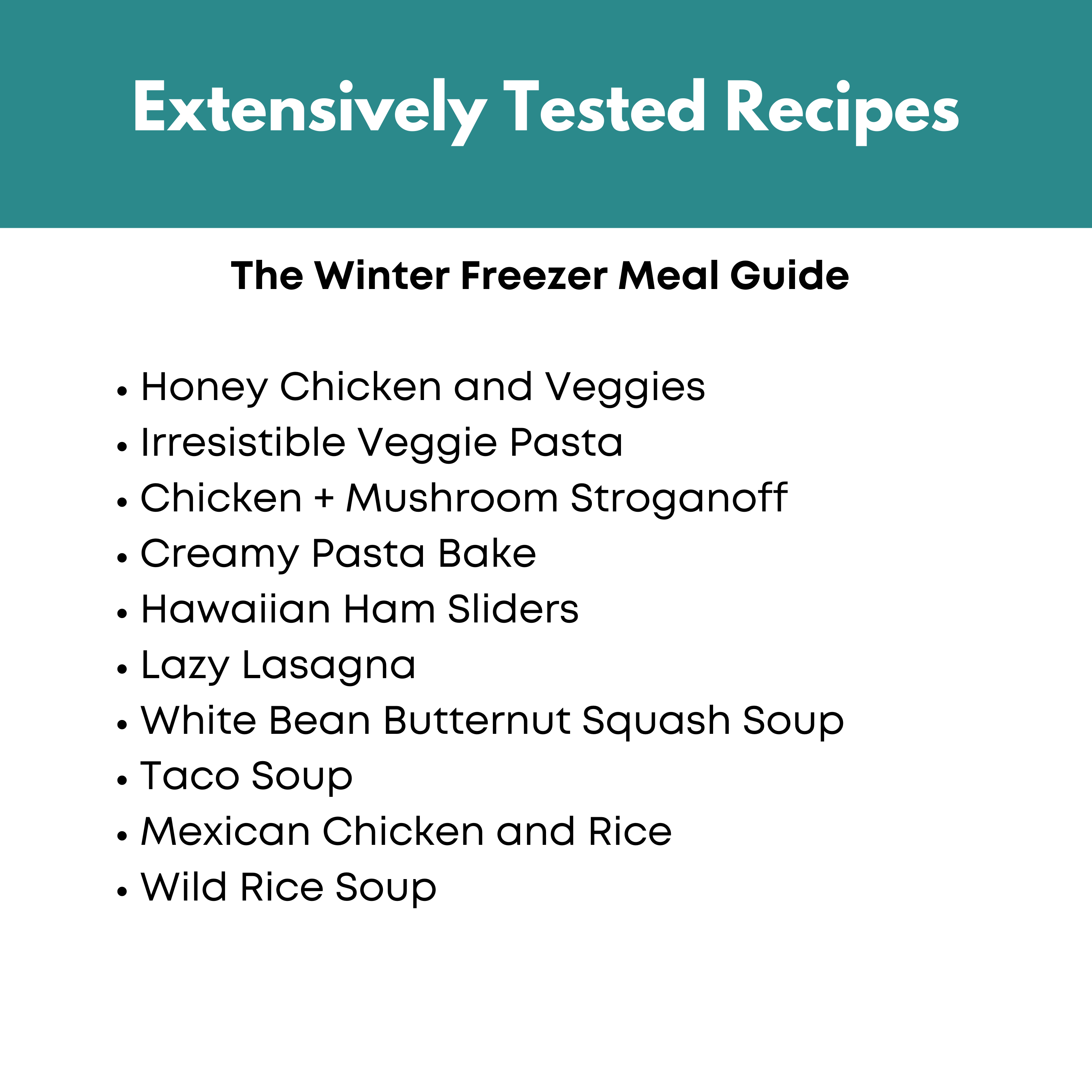 Winter and Fall Freezer Meal Guide Bundle