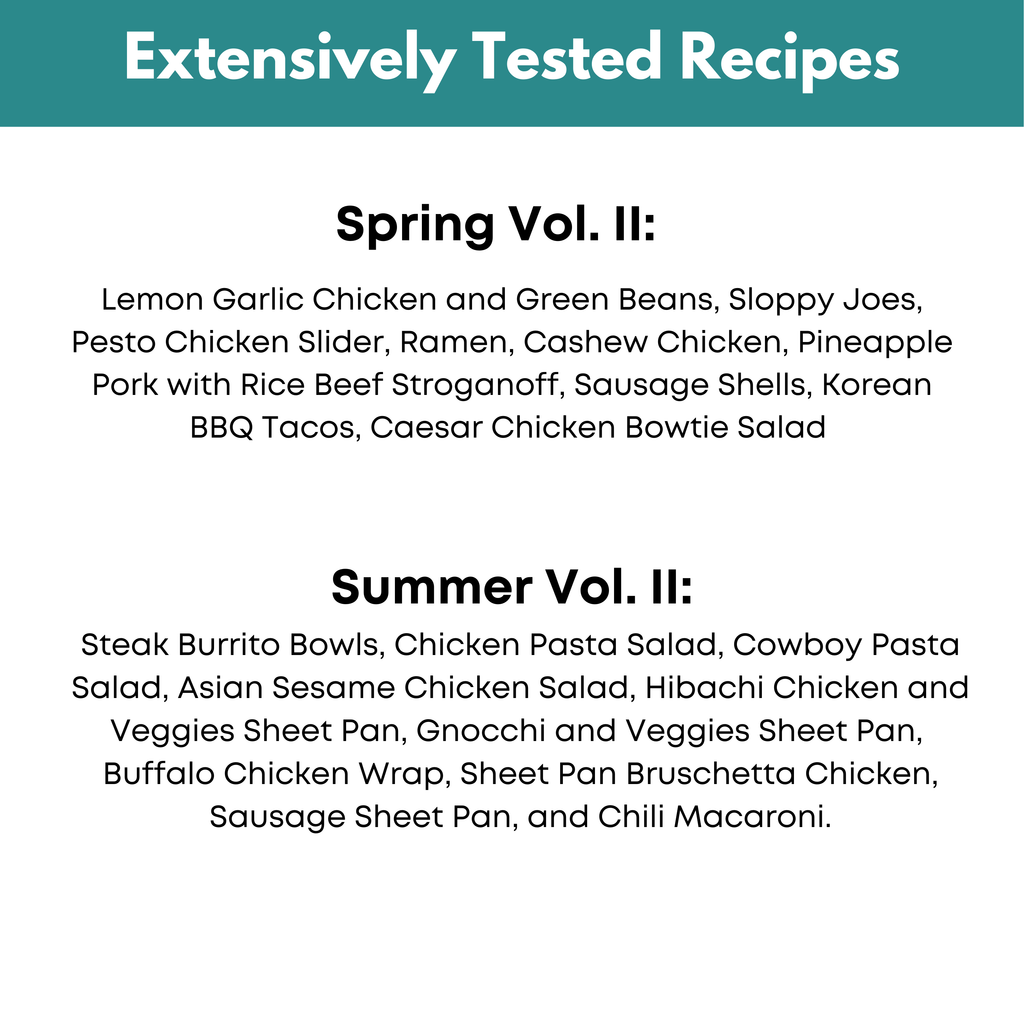 Spring and Summer Vol. II Freezer Meal Guide Bundle