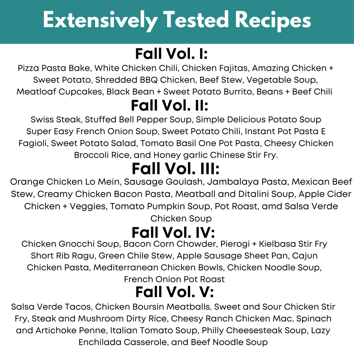 Fall Time Freezer Meal Guide Bundle