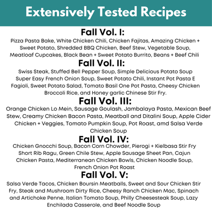 Fall Time Freezer Meal Guide Bundle