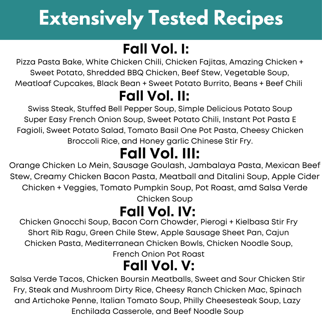 Fall Time Freezer Meal Guide Bundle