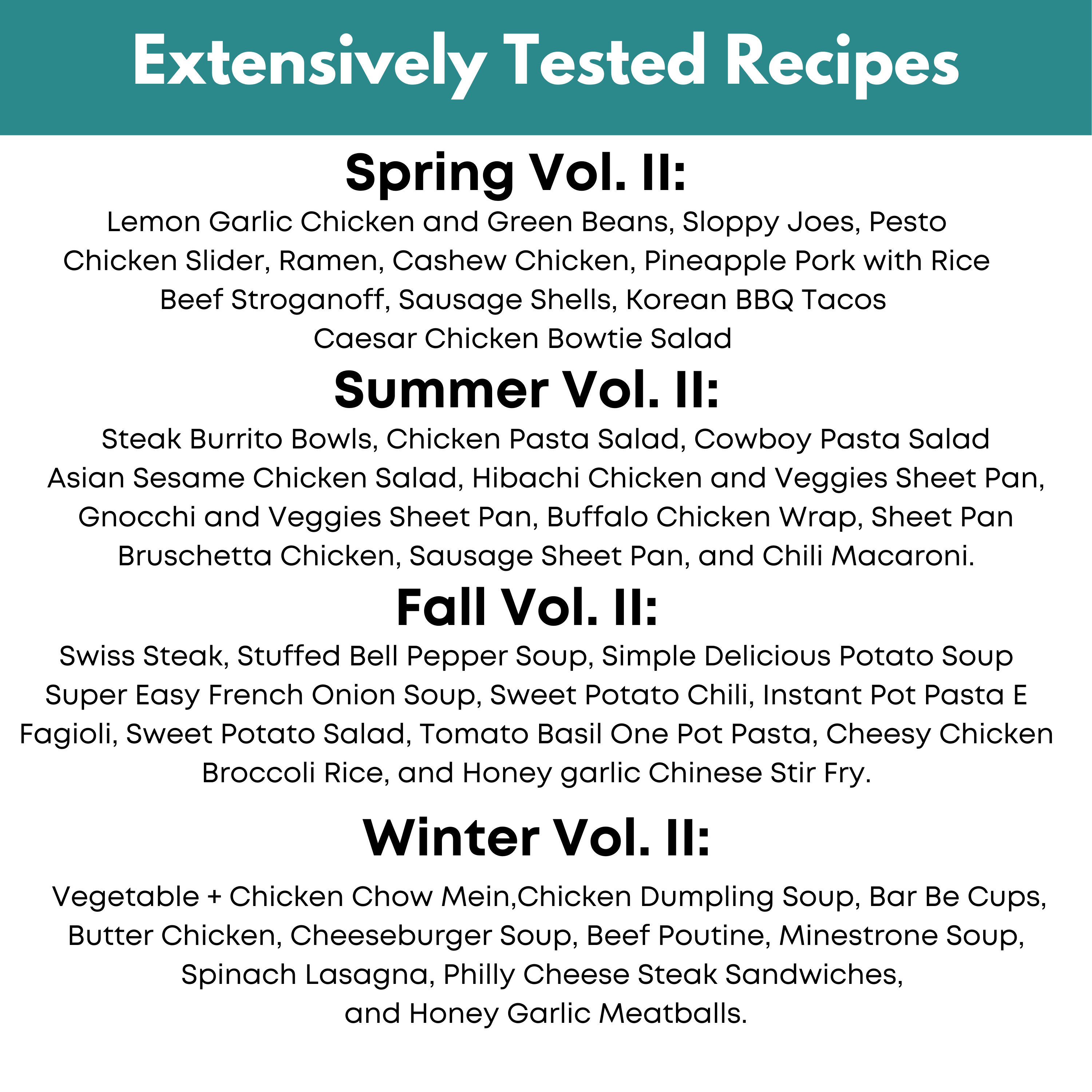 All Seasons Freezer Meal Guide Bundle