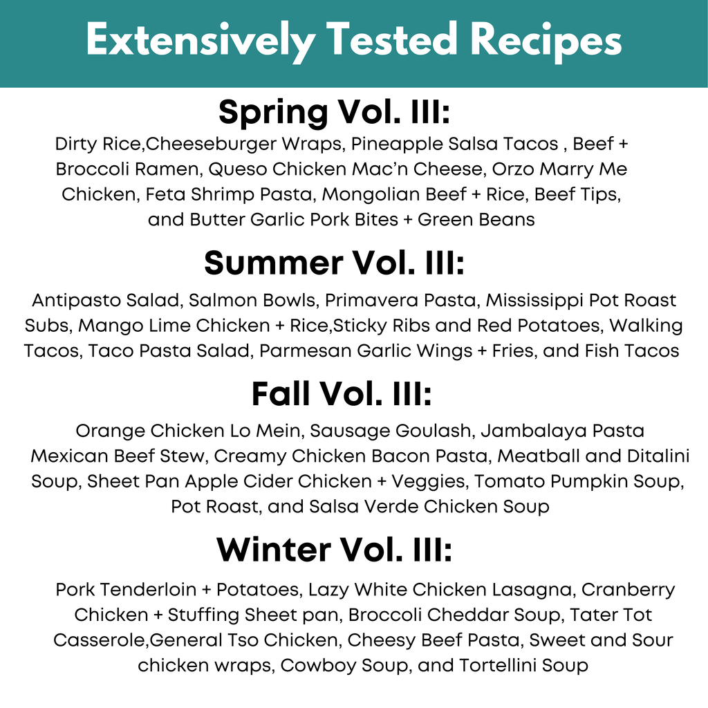 All Seasons Freezer Meal Guide Bundle