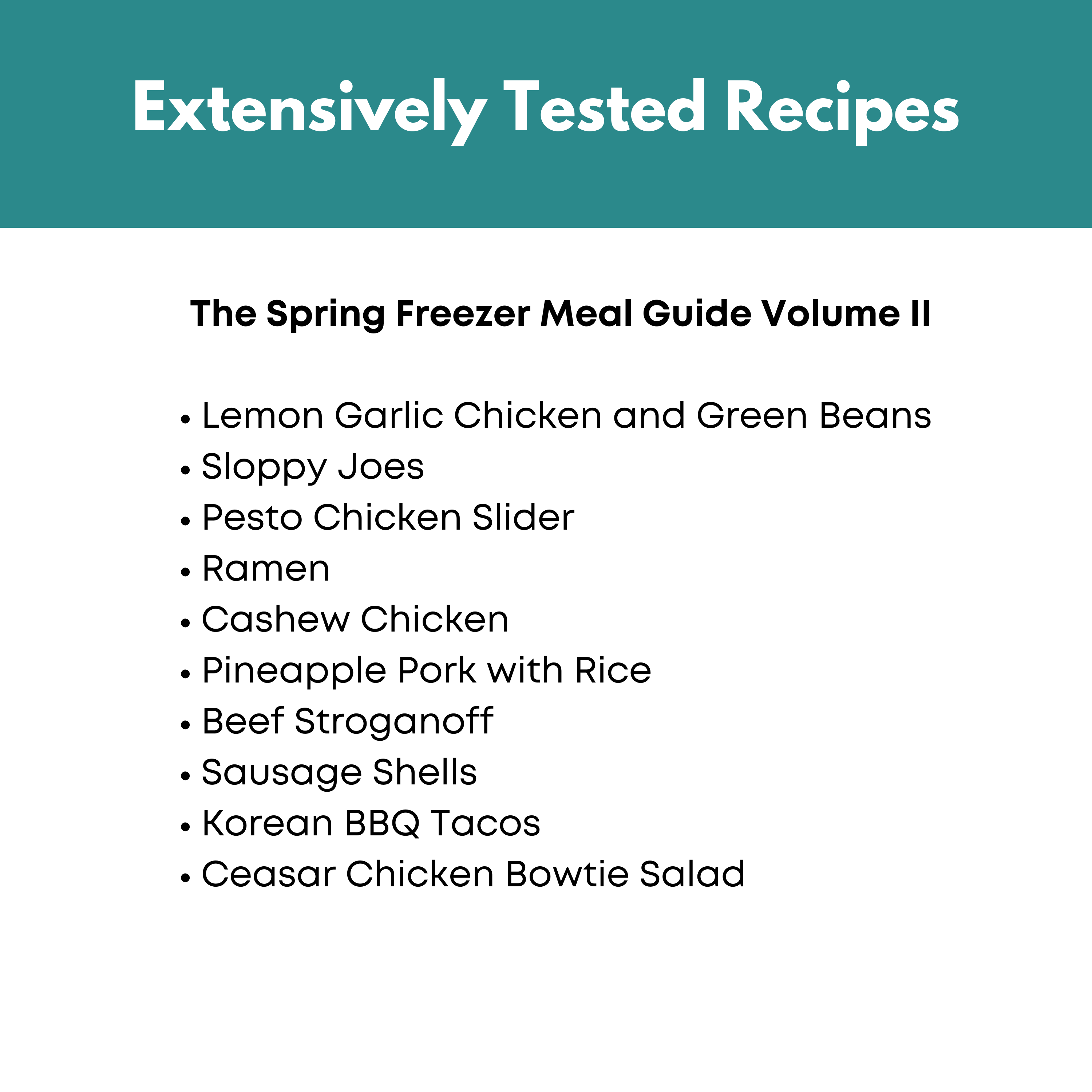 4 Seasons Freezer Meal Guide Volume II Bundle