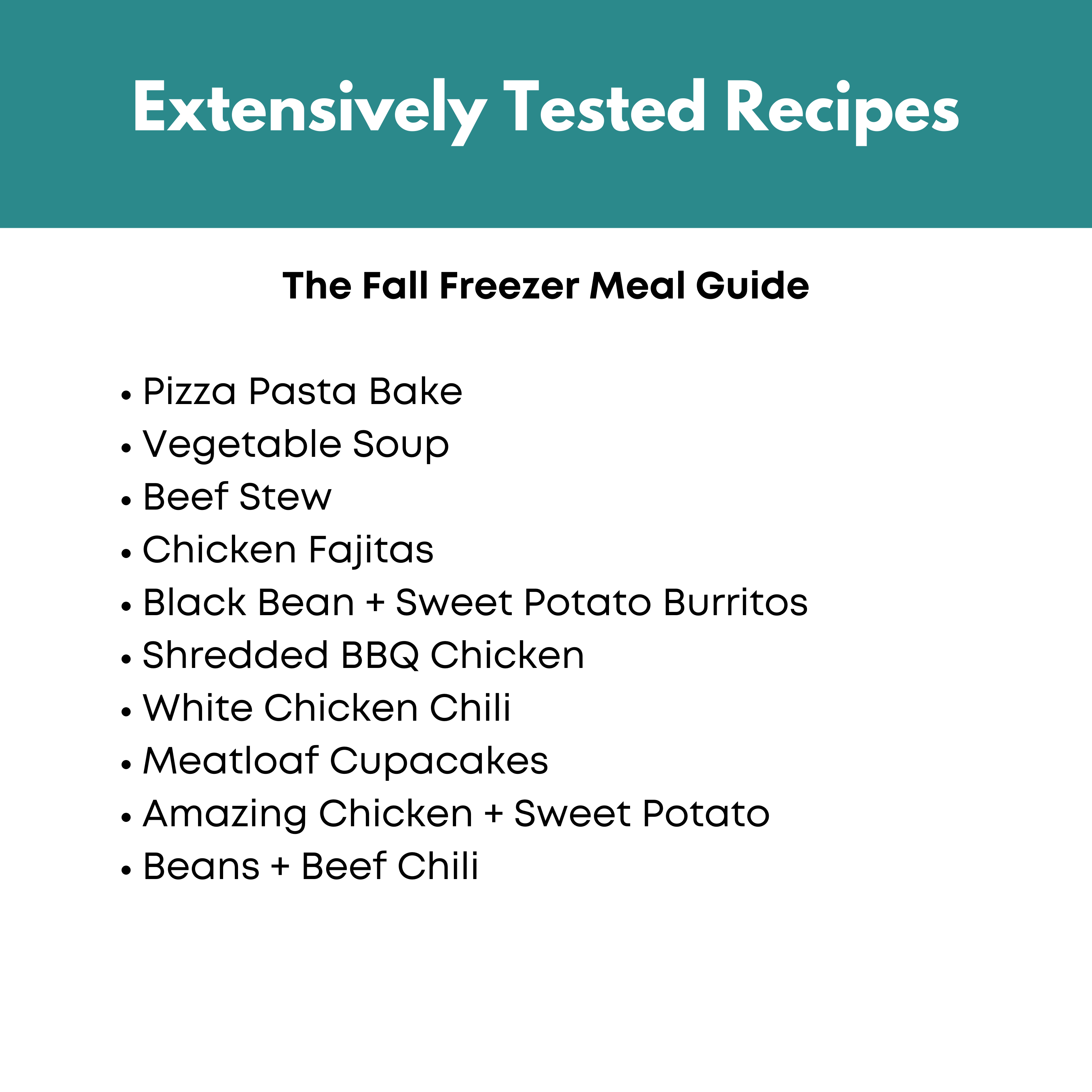 Fall Freezer Meal Guide Bundle