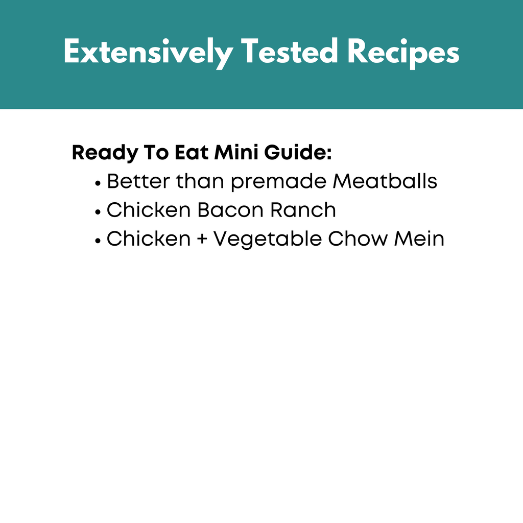 Ready To Eat Mini Freezer Meal Guide Bundle