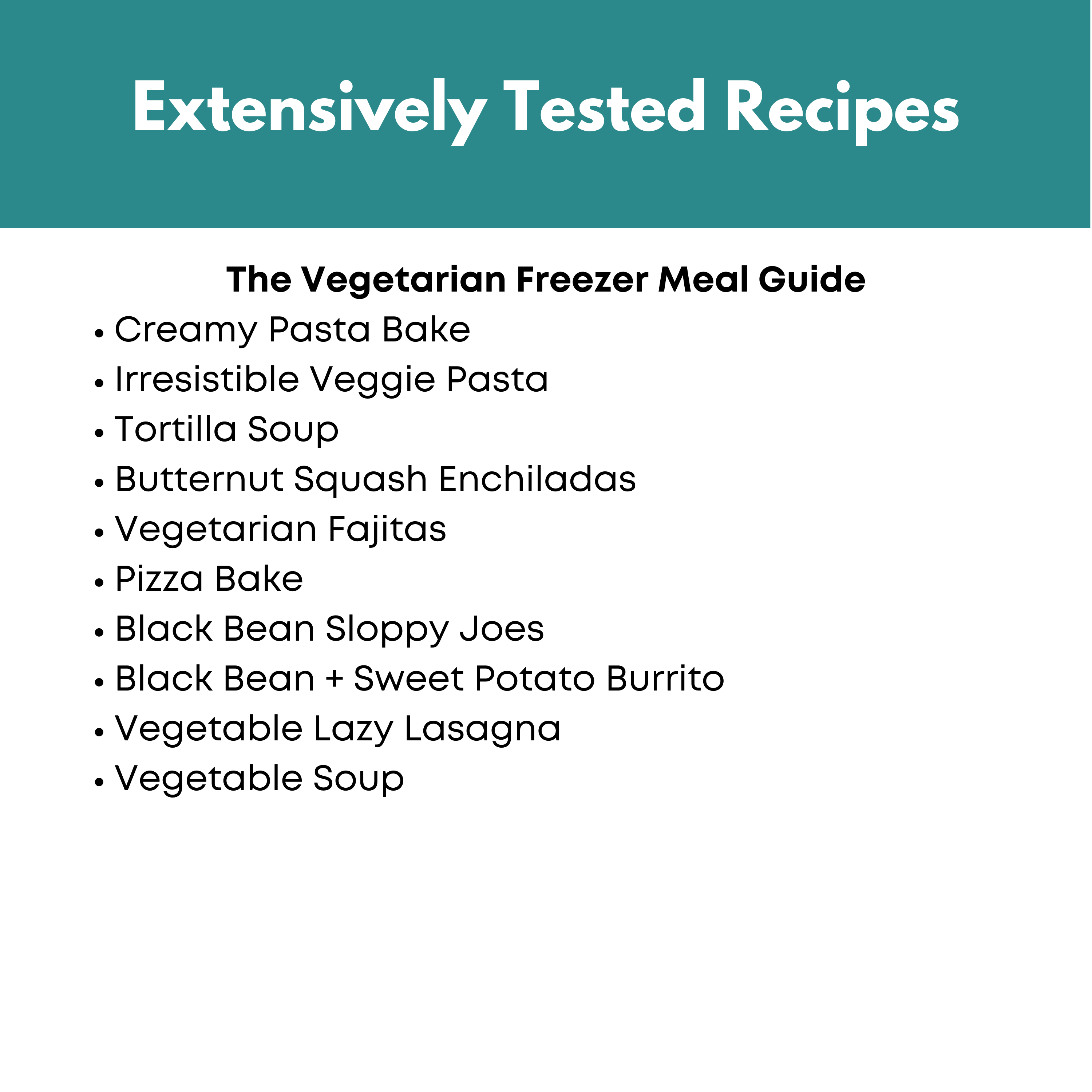 Vegetarian Freezer Meal Guide