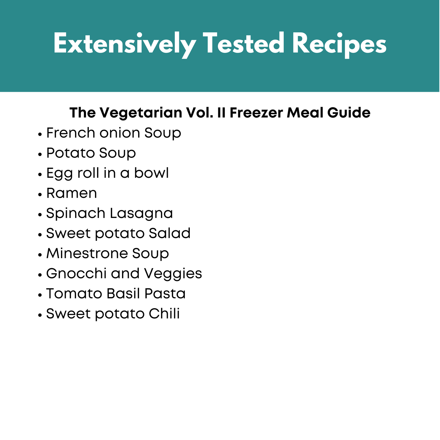 Vegetarian Freezer Meal Guide Volume II