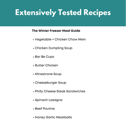 Winter Freezer Meal Guide Volume II